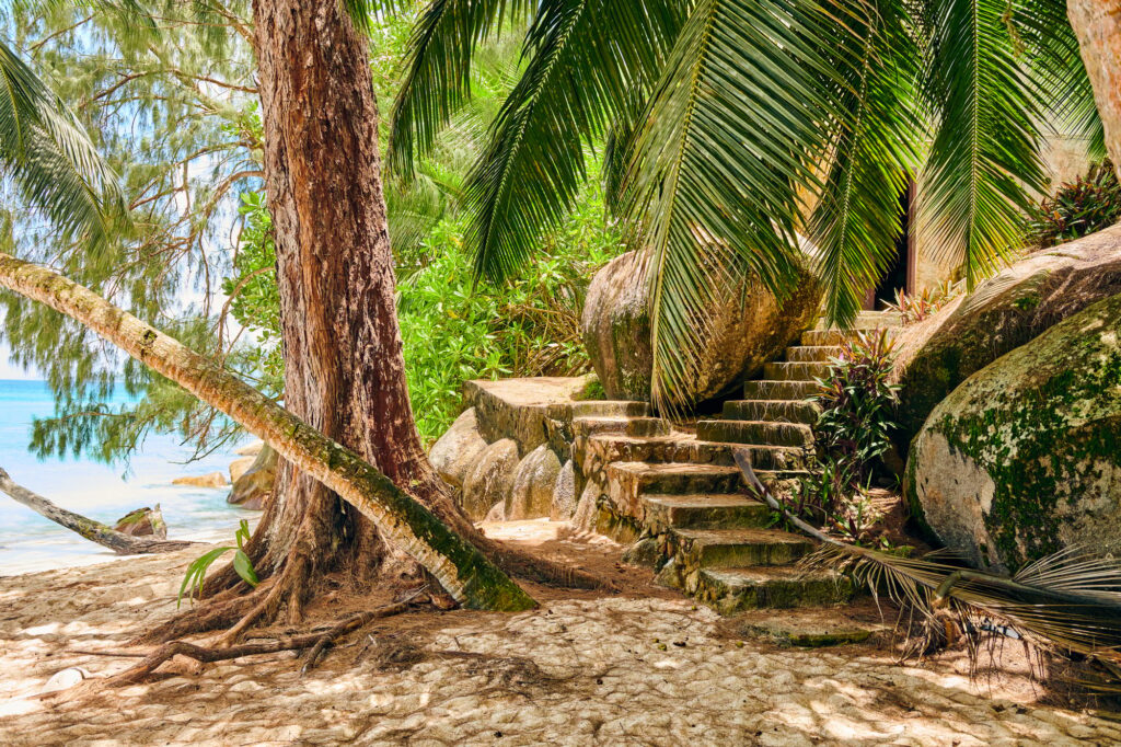 Beautiful Anse Soleil beach at Seychelles