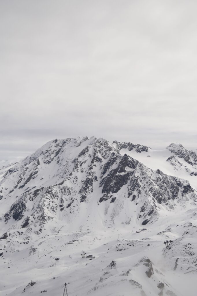 Snowy mountain in Val Thorens,